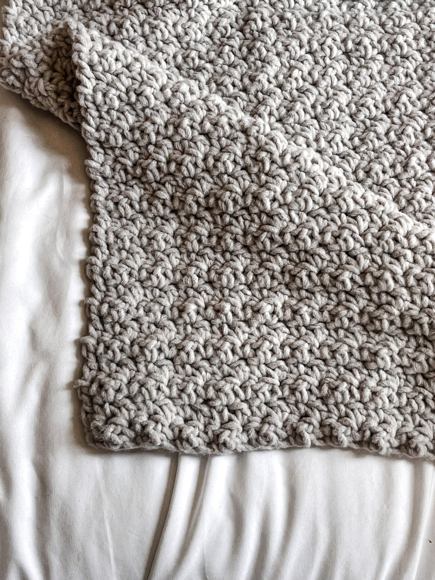 Crib Throw Baby Blanket | Light Grey