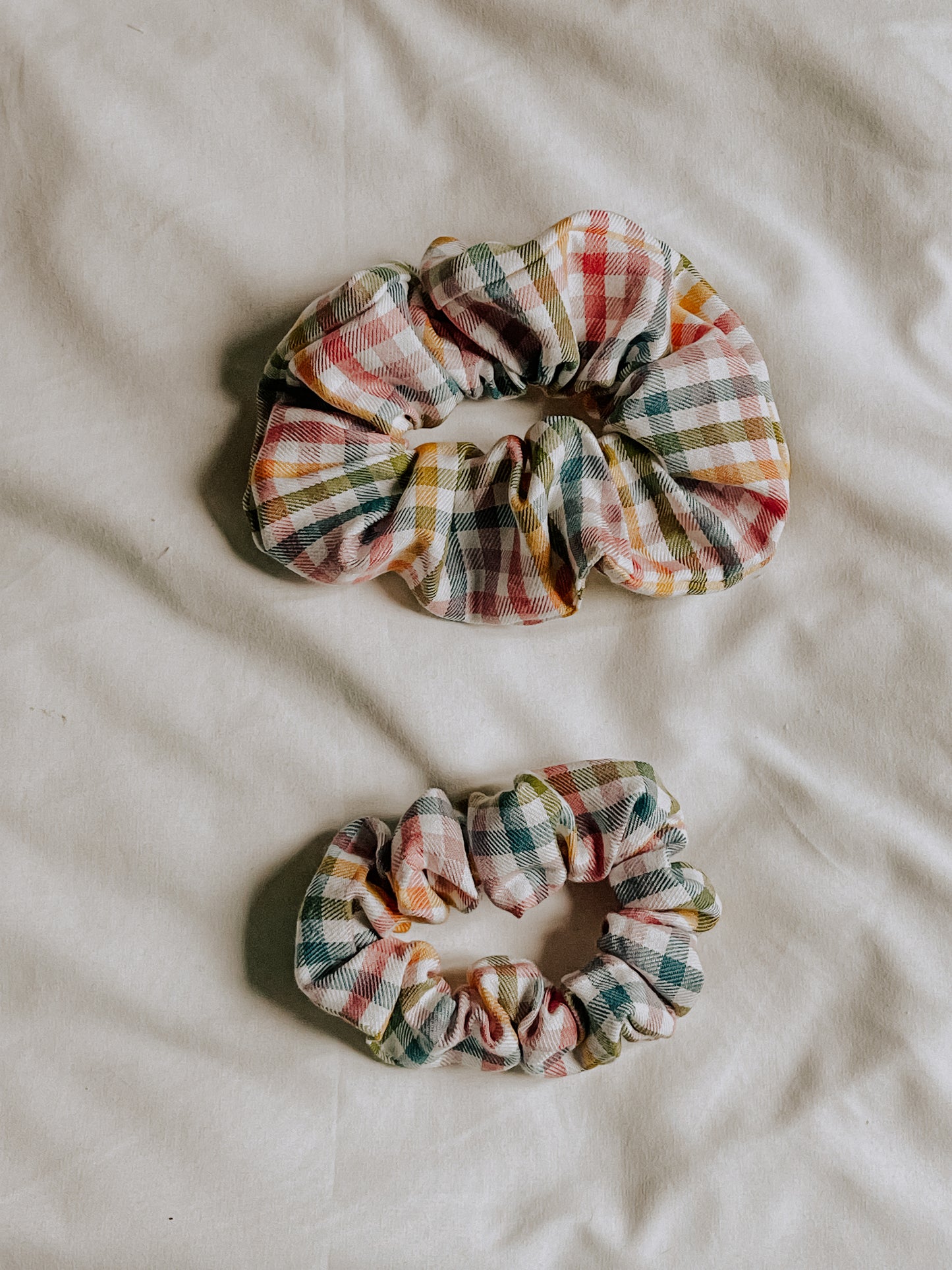 Cotton Scrunchie | Pastel Plaid