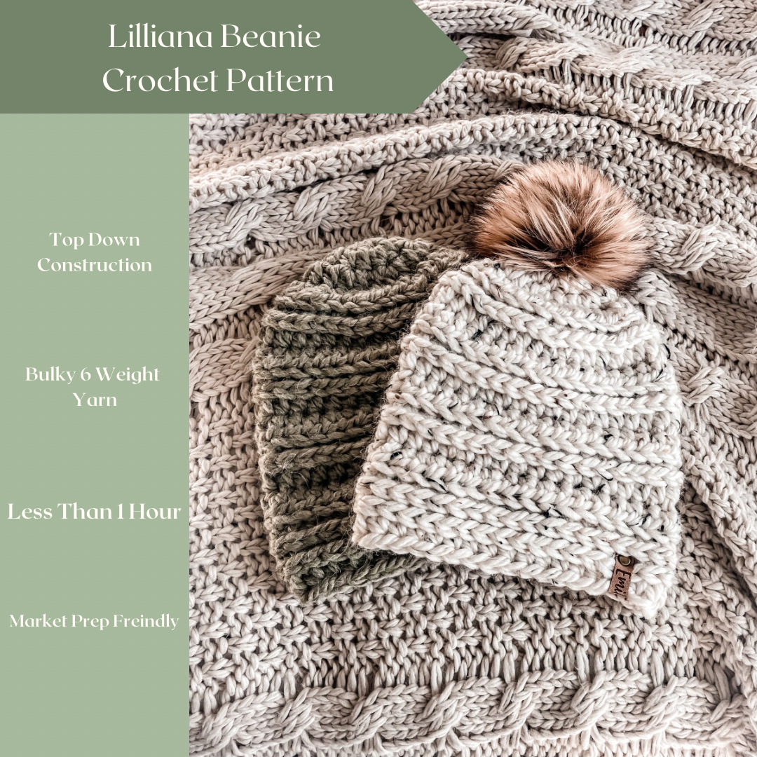 Crochet Pattern | Bulky Beanie | The Lilliana Beanie