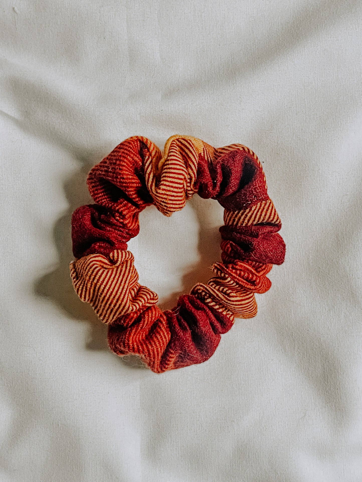 Cotton Scrunchie | Red and Yellow Check
