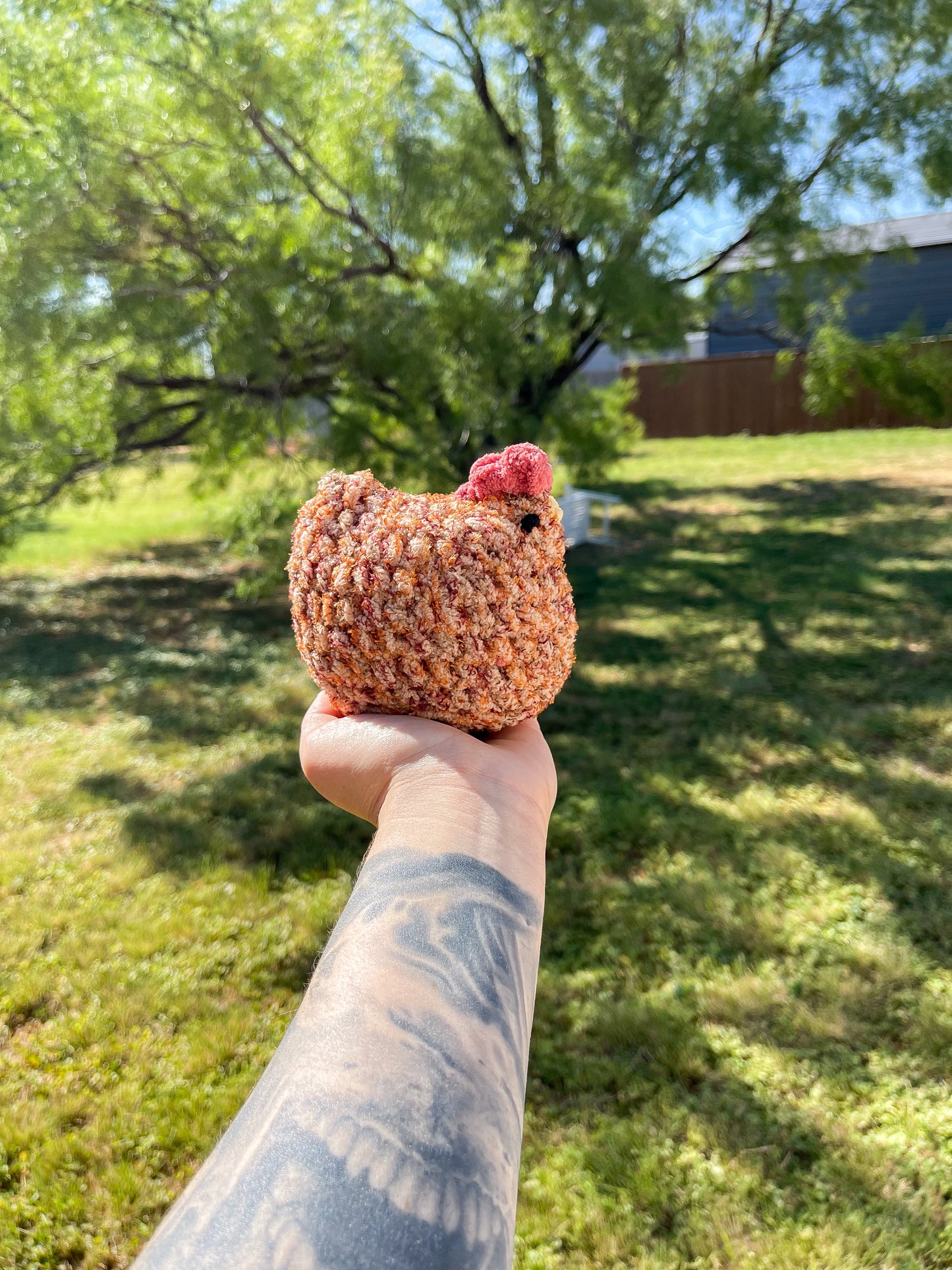 Plush Chicken | Brown and Orange