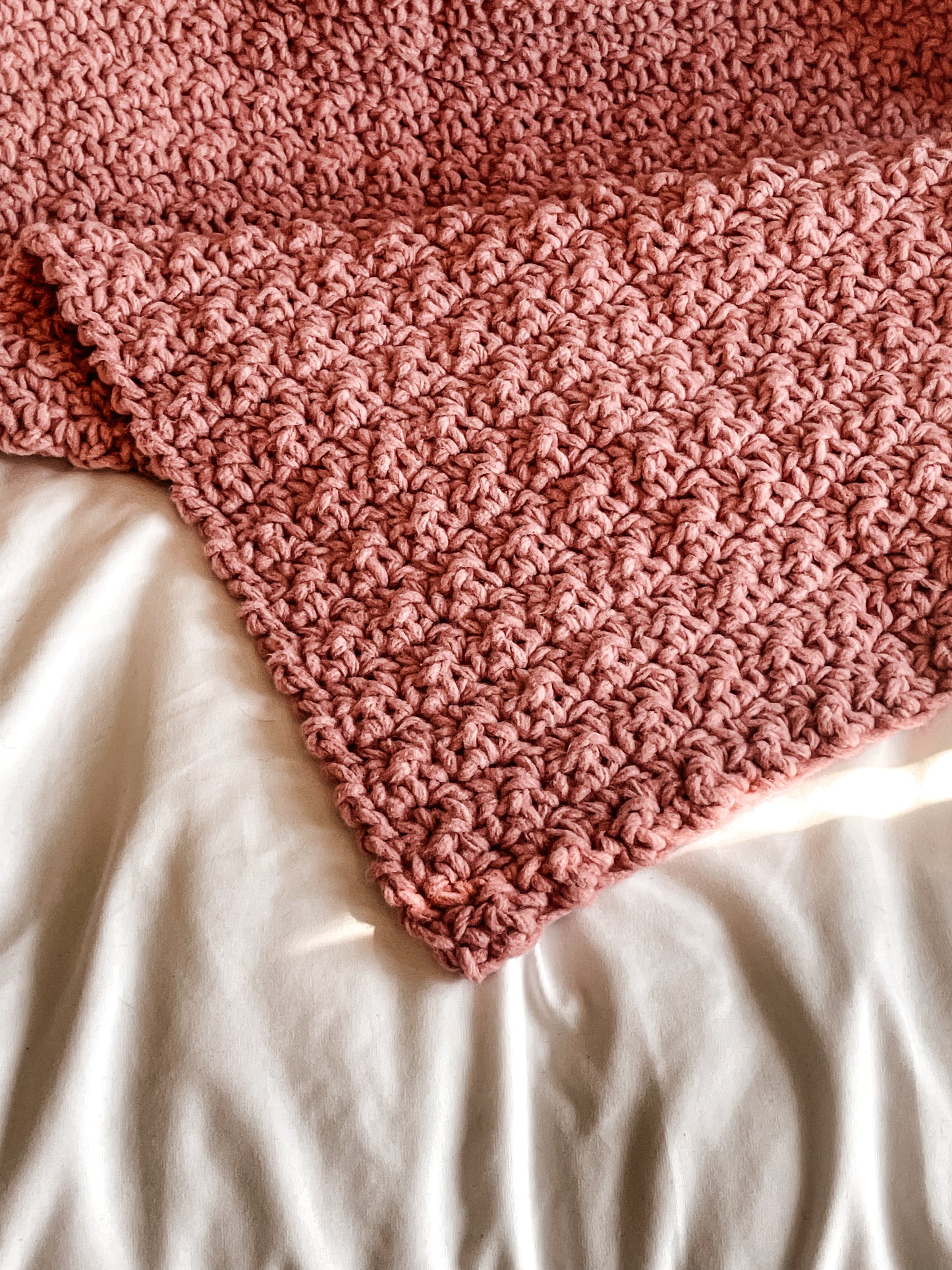 Crib Throw Baby Blanket | Dark Pink