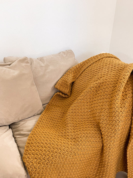 Meadow Throw Blanket | Mustard