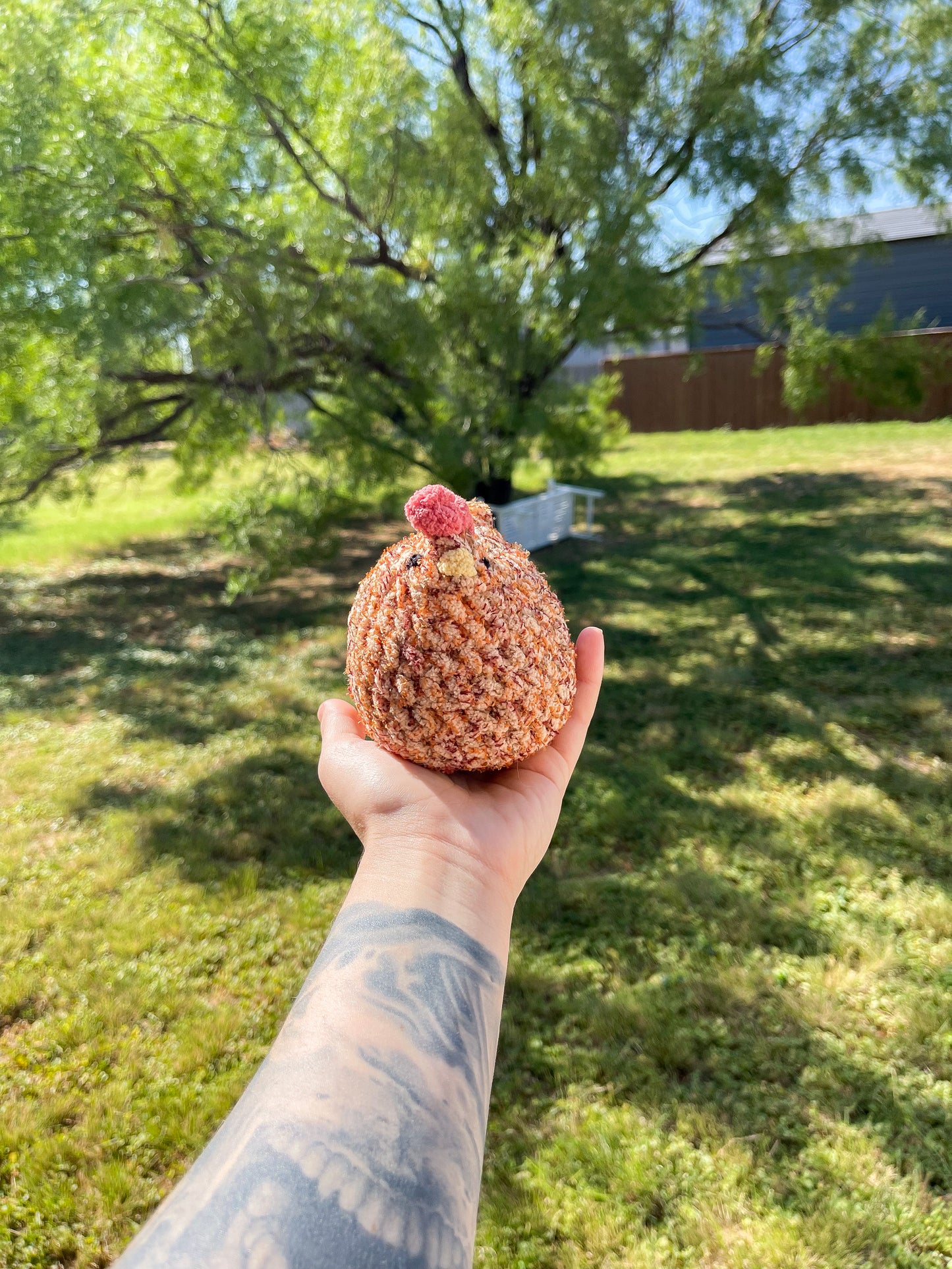 Plush Chicken | Brown and Orange