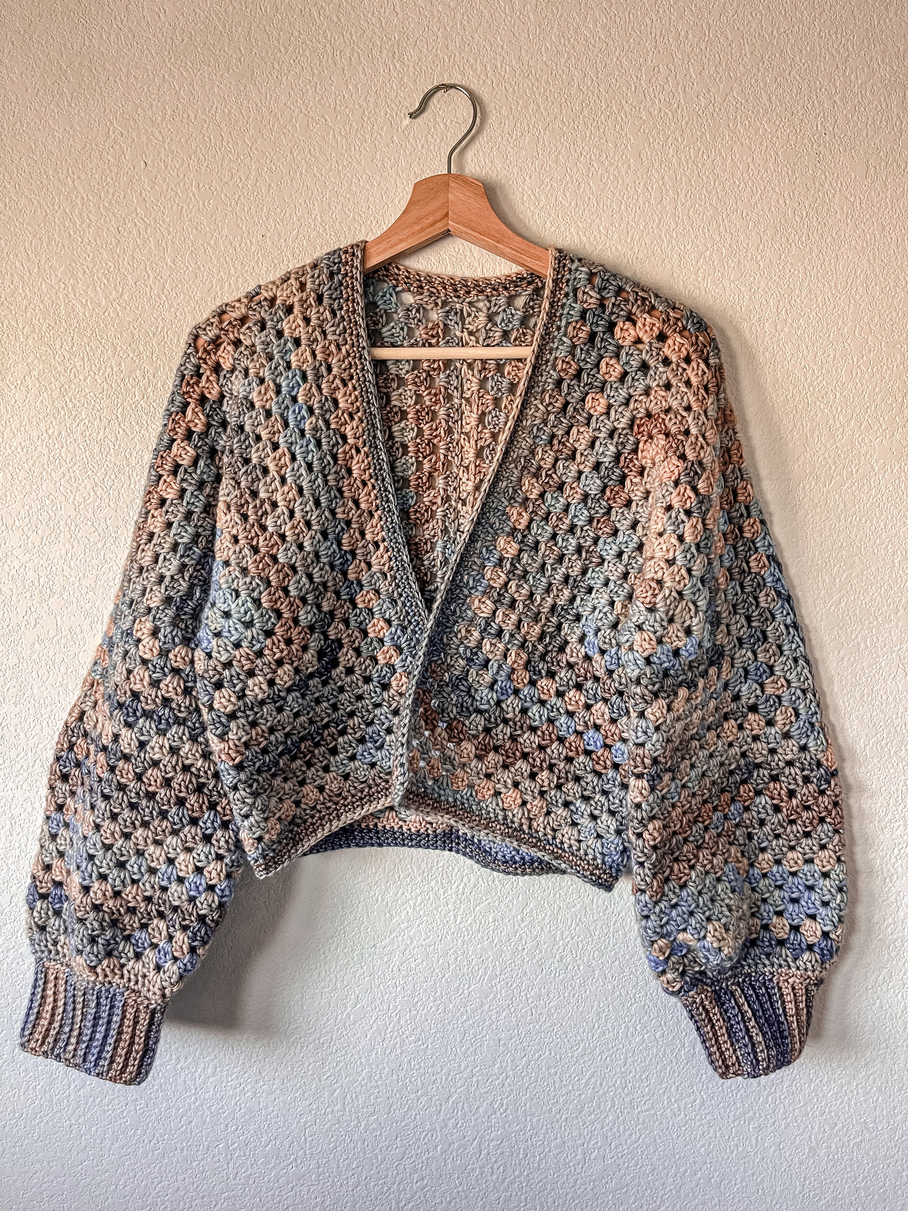 Hexagon Cardigan | Blue Ombre Medium