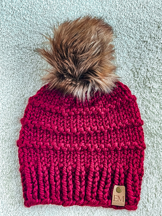 Tabitha Beanie | Cherry