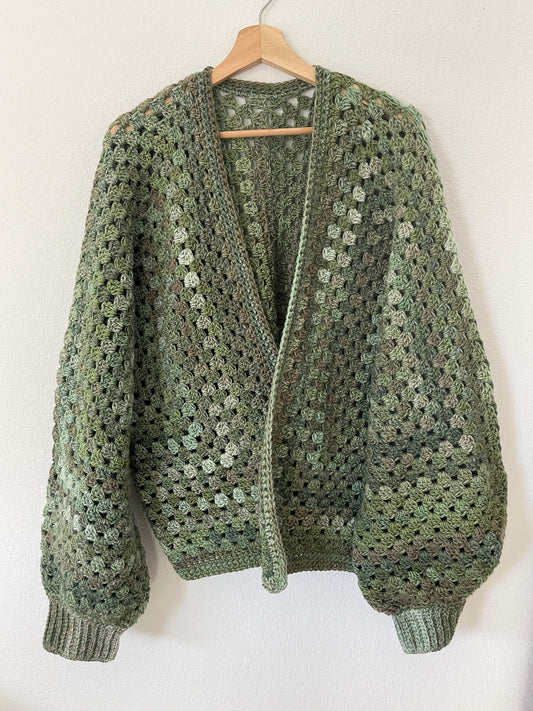 Hexagon Cardigan | Green XL