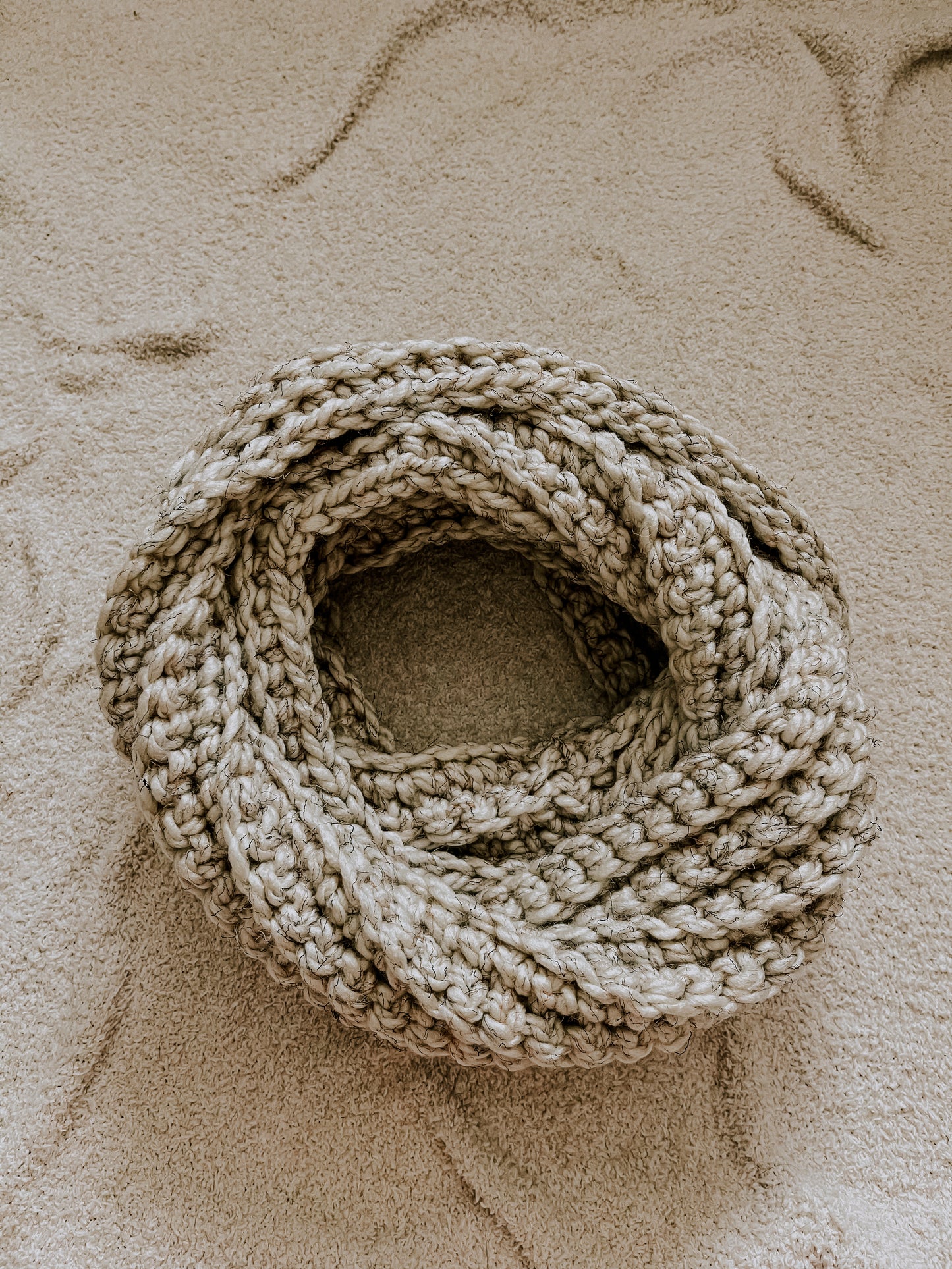 Chunky Infinity Scarf | Wheat