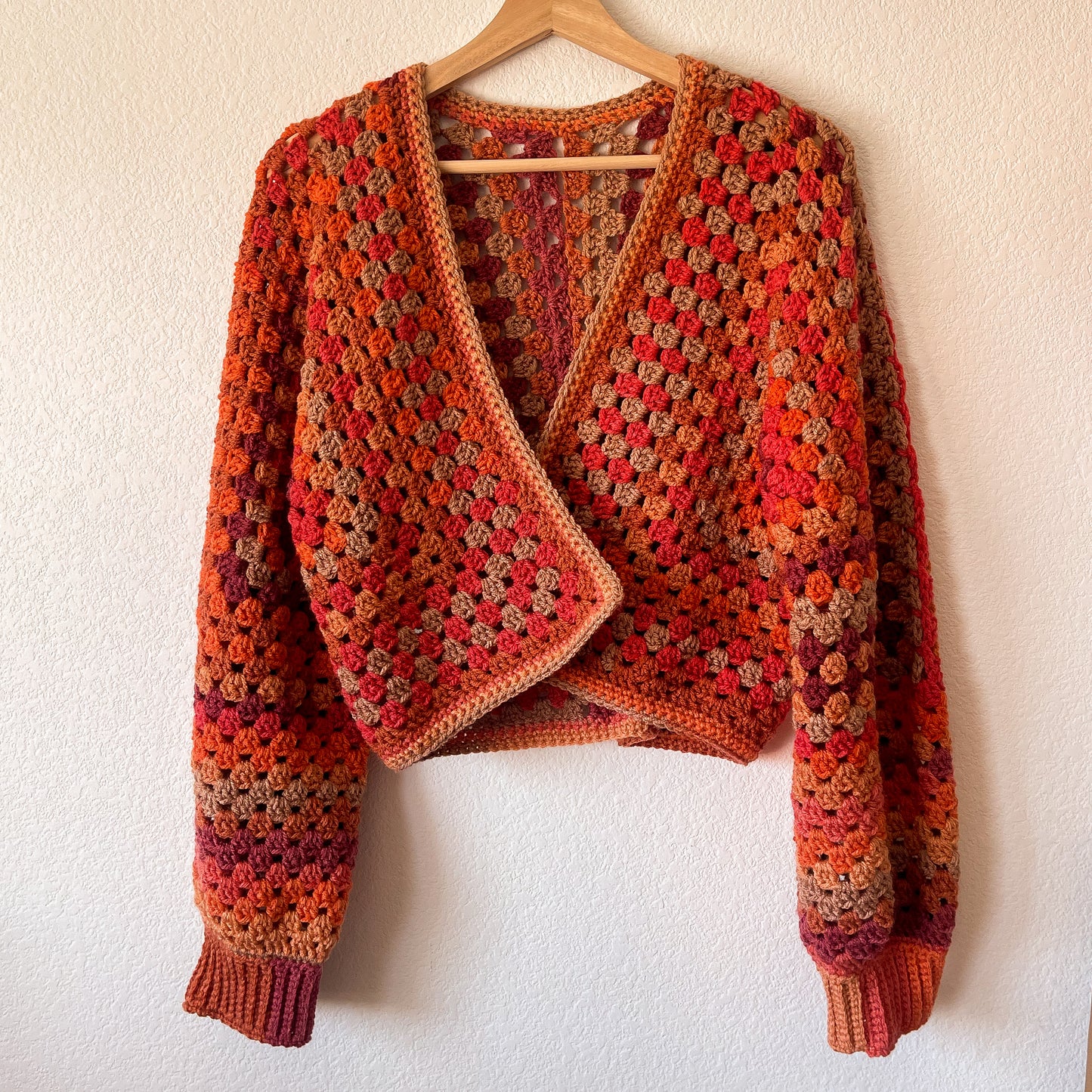 Hexagon Cardigan | Orange Medium